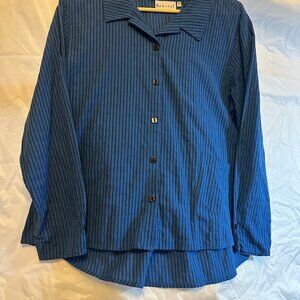 Women's Habitat Buttondown Striped long sleeve shirt LG